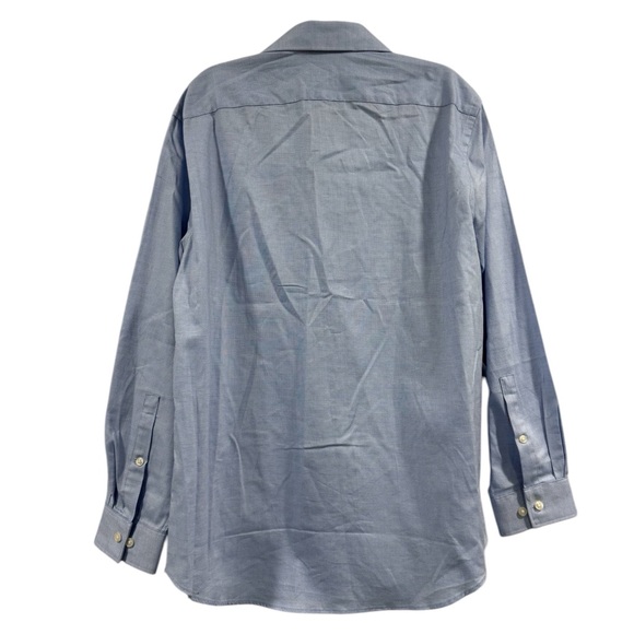 Men’s Blue Long Sleeve Button Down Dress Shirt Large 16 1/2 32-33 - Picture 2 of 9